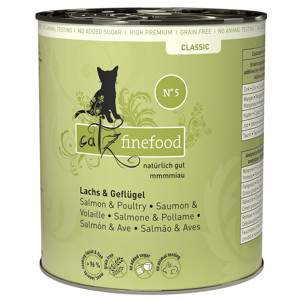 Sparpaket catz finefood 12 x 800 g - Lachs & Geflügel von Catz Finefood
