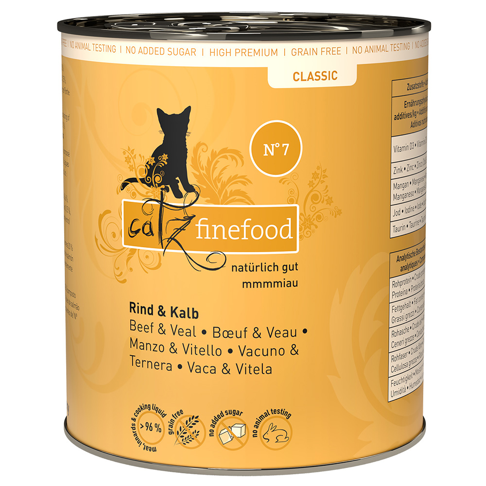 Sparpaket catz finefood 12 x 800 g - Rind & Kalb von Catz Finefood