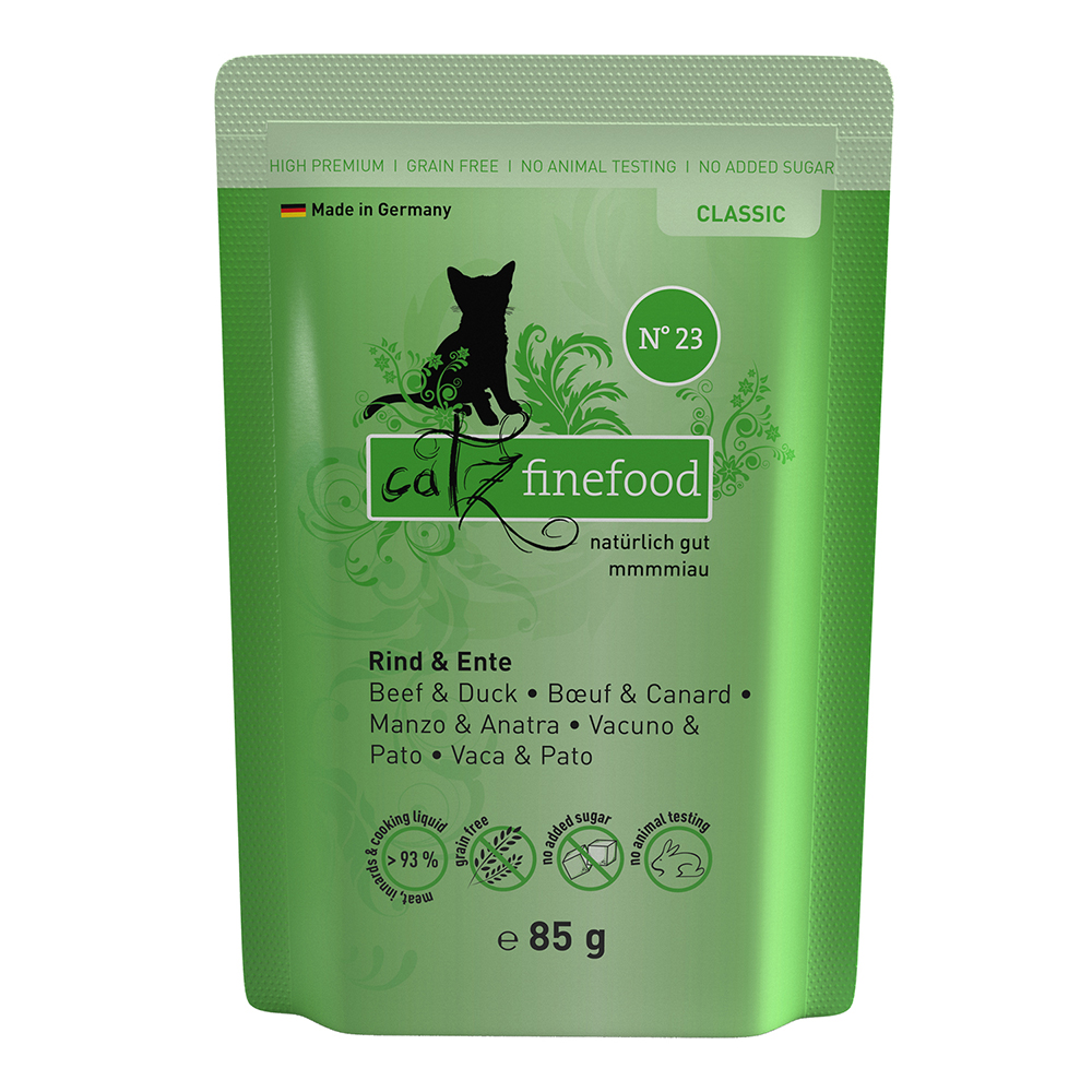 Sparpaket catz finefood 16 x 85 g - Rind & Ente Sparpaket catz finefood 16 x 85 g - Rind & Ente von Catz Finefood