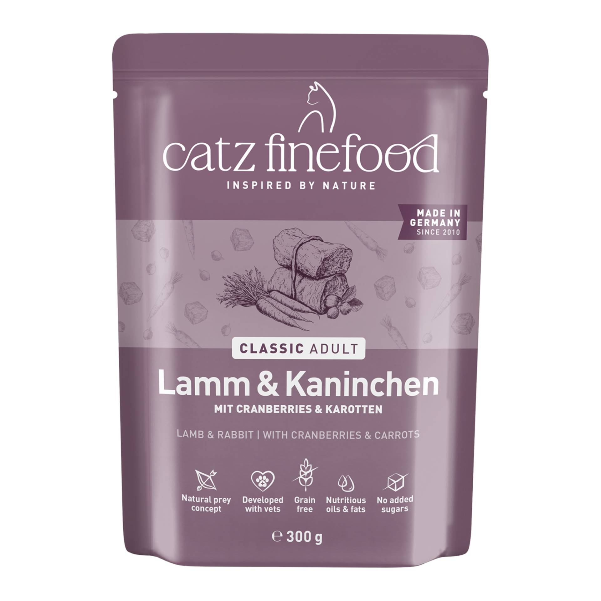 Sparpaket catz finefood 24 x 300 g - Lamm & Kaninchen Sparpaket catz finefood 24 x 300 g - Lamm & Kaninchen von Catz Finefood