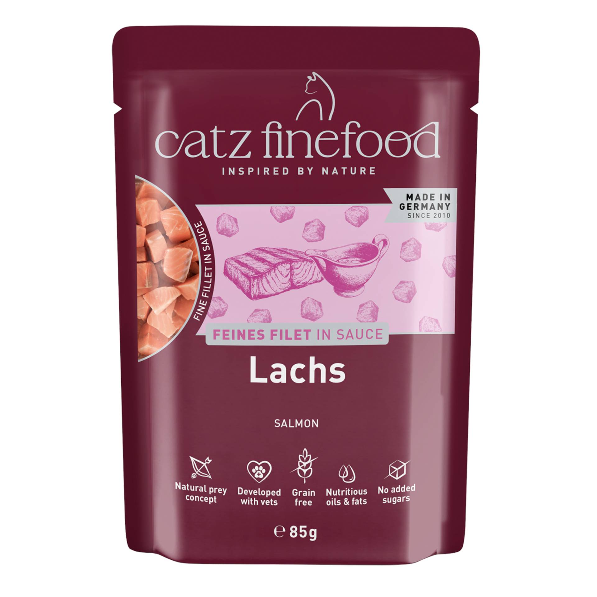 Sparpaket catz finefood Feines Filet 32 x 85 g - Lachs Sparpaket catz finefood Feines Filet 32 x 85 g - Lachs von Catz Finefood