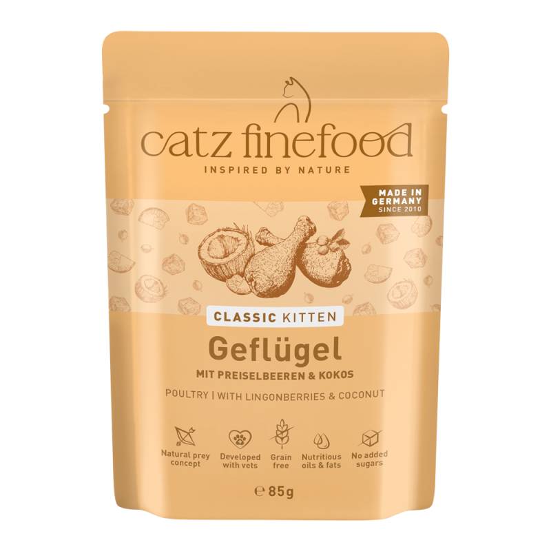 Sparpaket catz finefood Kitten 24 x 85 g - Geflügel Sparpaket catz finefood Kitten 24 x 85 g - Geflügel von Catz Finefood