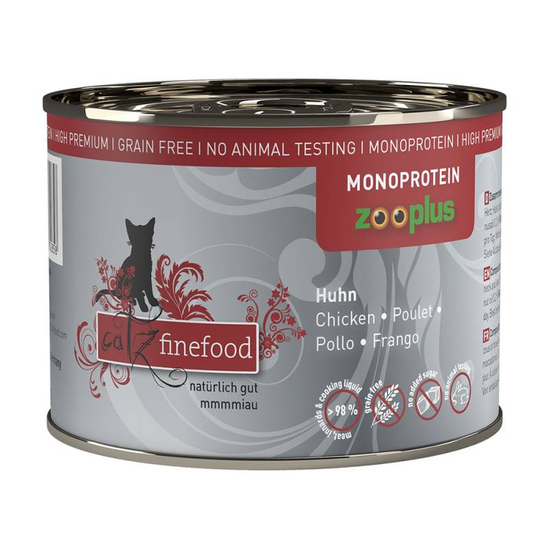 Sparpaket catz finefood Monoprotein zooplus 24 x 200 g - Huhn von Catz Finefood