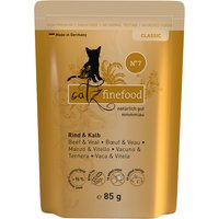 Sparpaket catz finefood Pouch 64 x 85 g - Rind Kalb von Catz Finefood