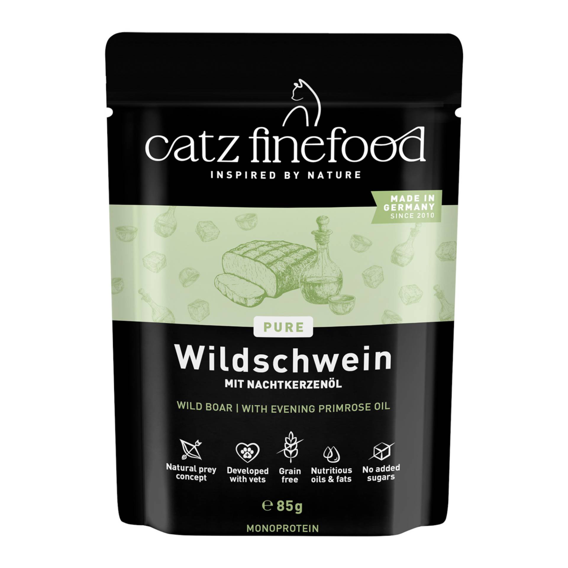 Sparpaket catz finefood Pure Pouch 24 x 85 g - Wildschwein Sparpaket catz finefood Pure Pouch 24 x 85 g - Wildschwein von Catz Finefood