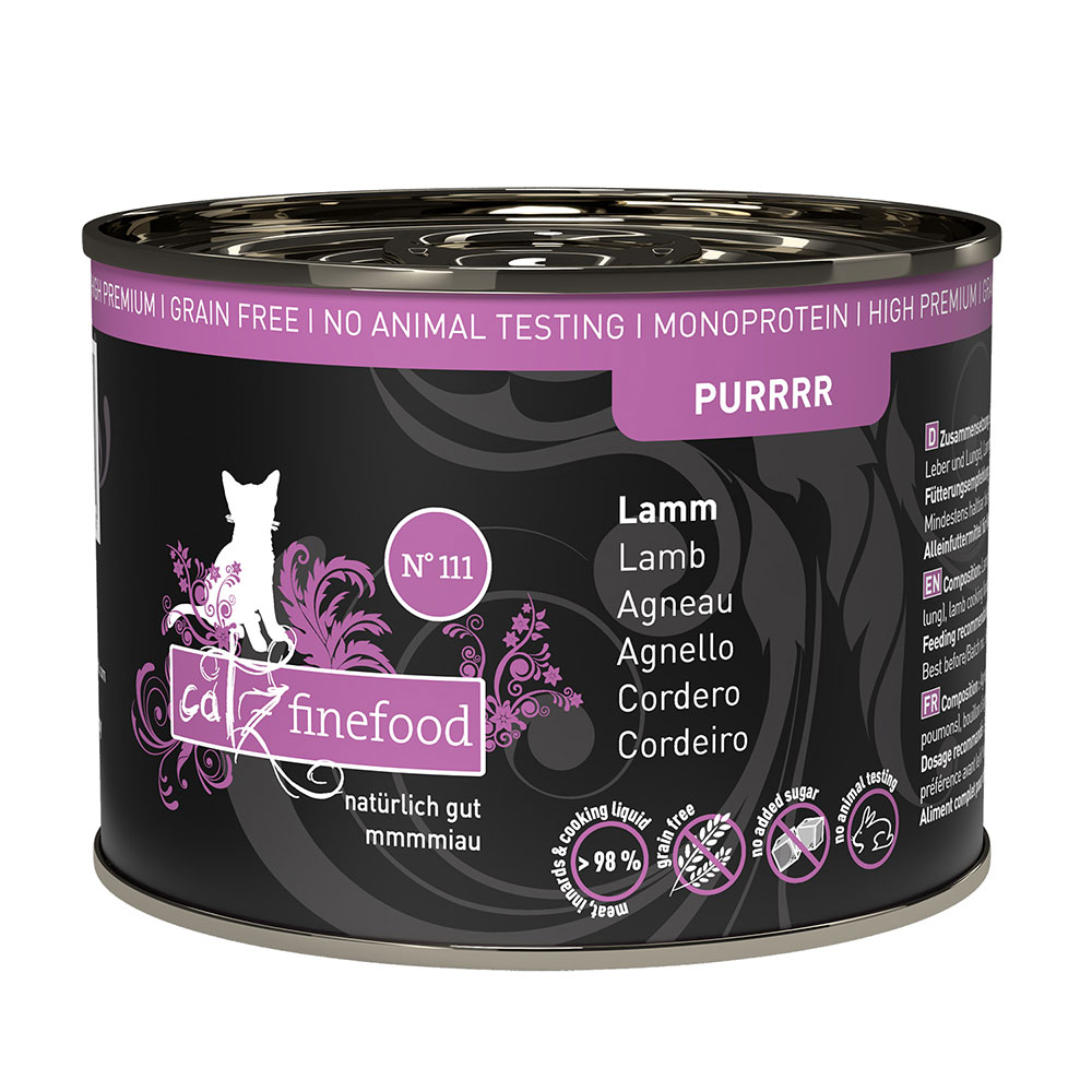 Sparpaket catz finefood Purrrr 12 x 200 g - No. 111 Lamm von Catz Finefood