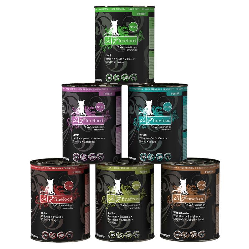 Sparpaket catz finefood Purrrr 12 x 400 g - Mixpaket 2 (6 Sorten) von Catz Finefood