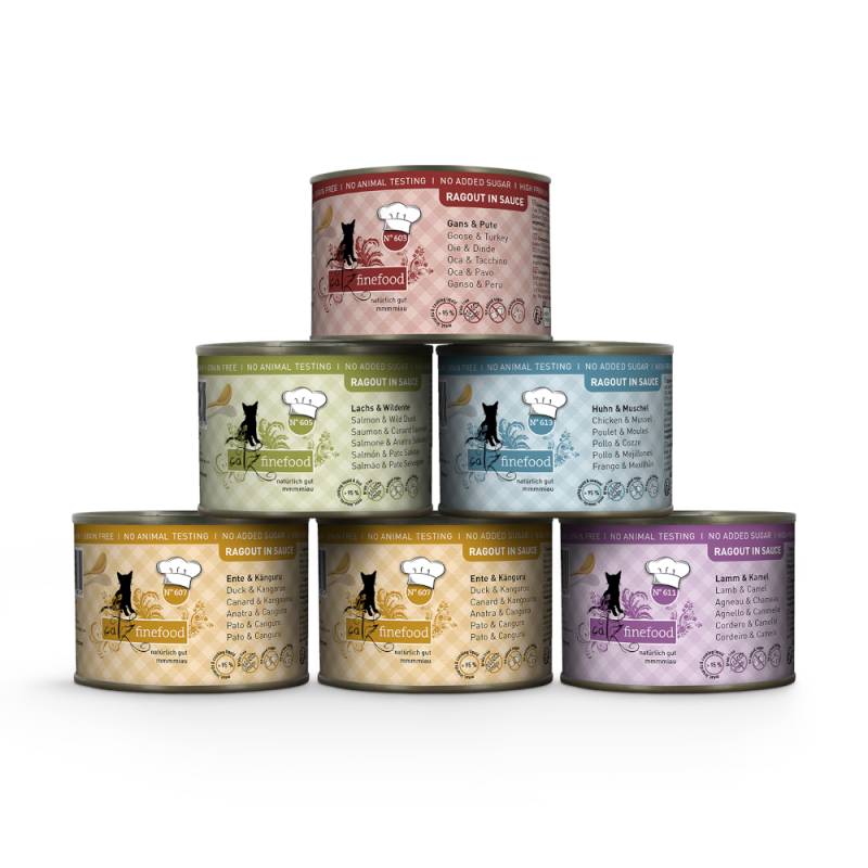 Sparpaket catz finefood Ragout 24 x 190 g - Mix (5 Sorten) von Catz Finefood