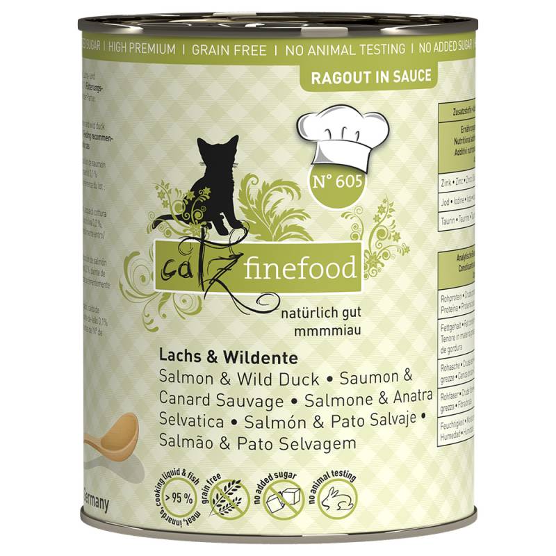 Sparpaket catz finefood Ragout 24 x 380 g - No.605 Lachs & Wildente von Catz Finefood