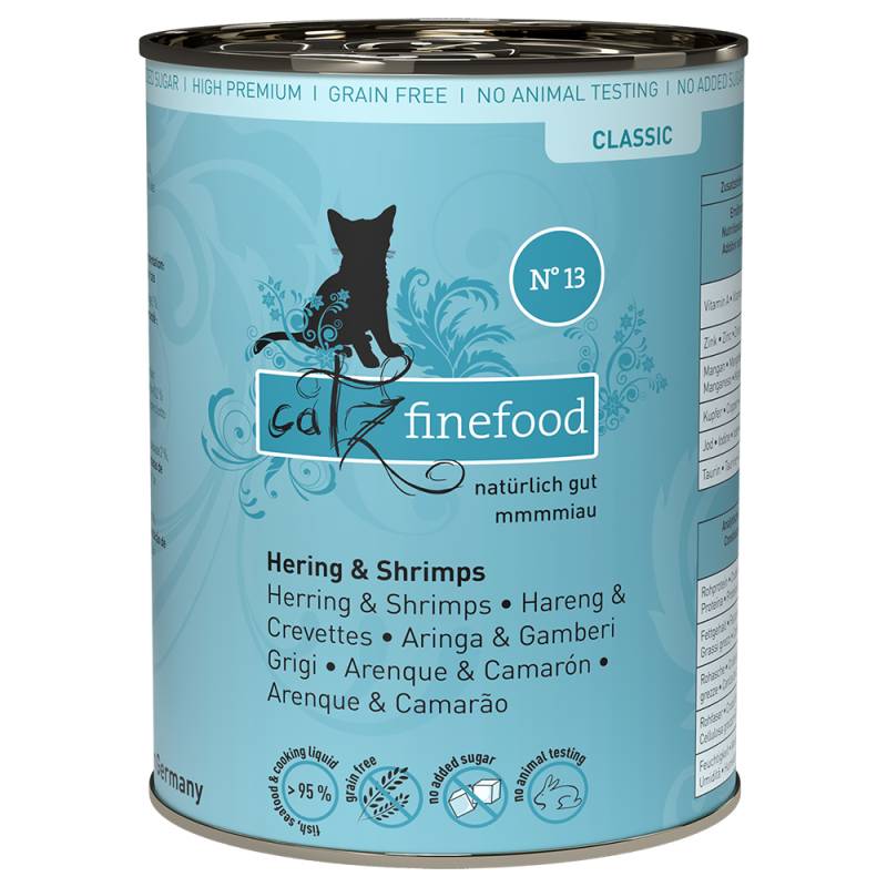 catz finefood 6 x 400 g - Hering & Shrimps von Catz Finefood