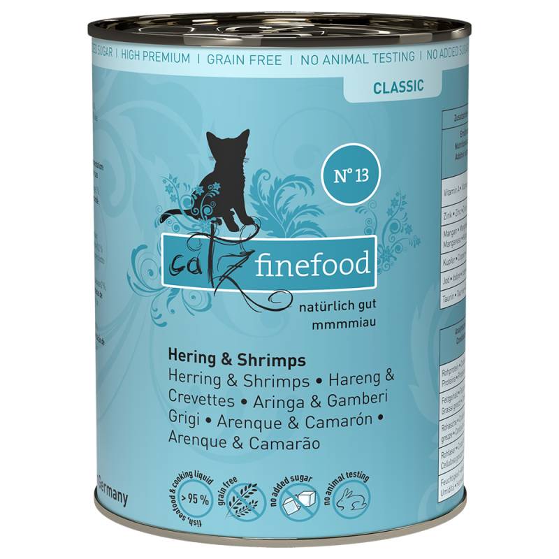 catz finefood 6 x 400 g - Hering & Shrimps von Catz Finefood