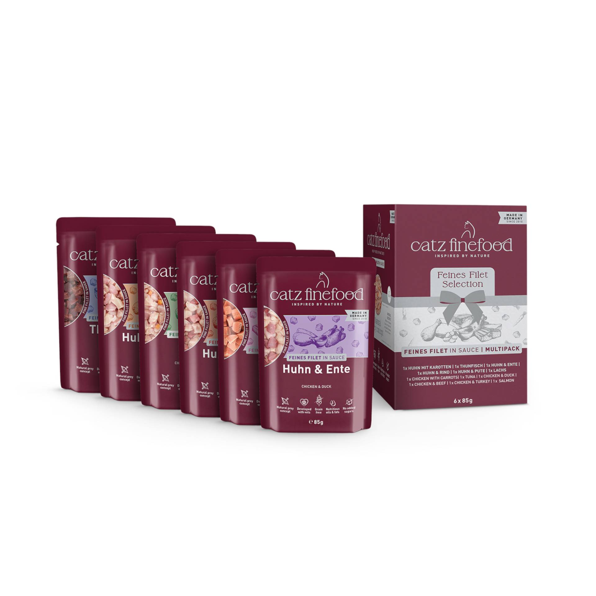 catz finefood Fillets Probierpaket 6 x 85 g - Mixpaket catz finefood Fillets Probierpaket 6 x 85 g - Mixpaket von Catz Finefood