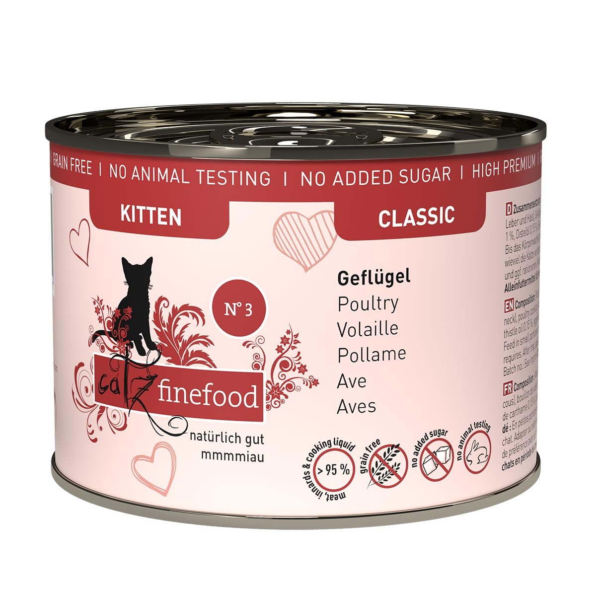 catz finefood Kitten No. 3 Geflügel 6x200g von Catz Finefood