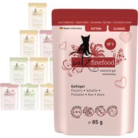 catz finefood Kitten Pouch-Mix - 12 x 85 g (Geflügel, Lachs & Geflügel, Rind & Kalb) von Catz Finefood
