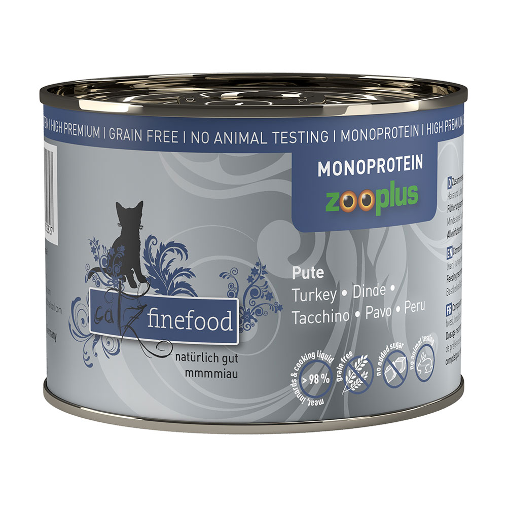 catz finefood Monoprotein zooplus 6 x 200 g - Pute von Catz Finefood