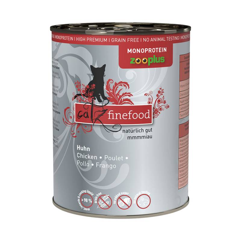 catz finefood Monoprotein zooplus 6 x 400 g - Huhn von Catz Finefood