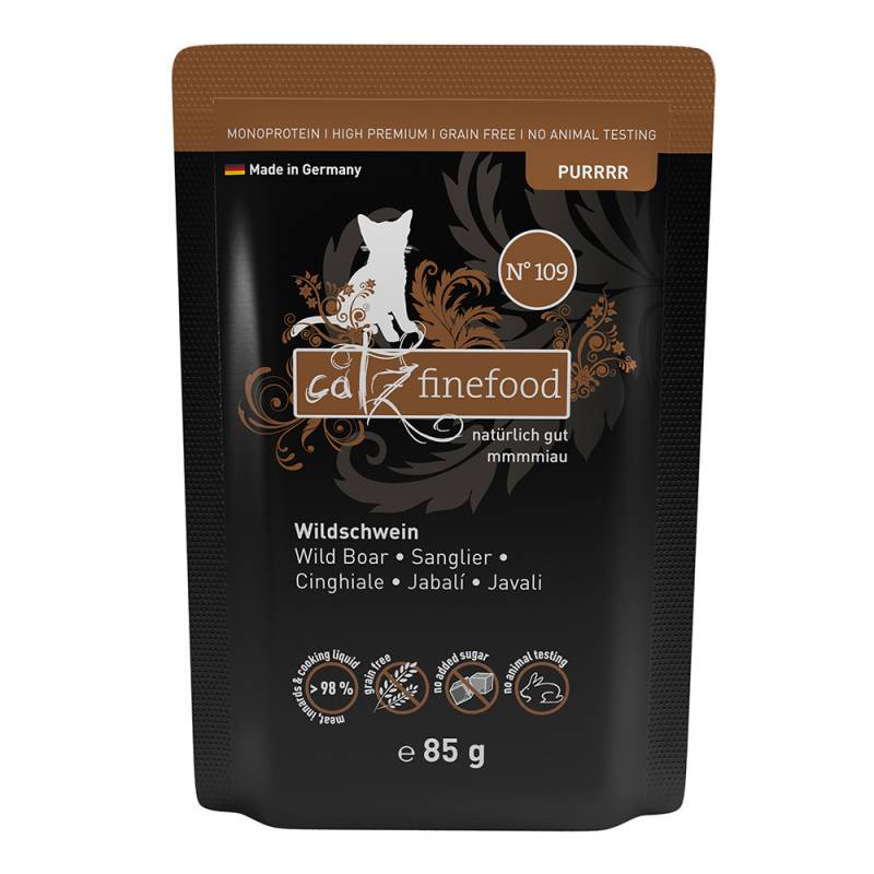 catz finefood Pure Pouch 8 x 85 g - No. 109 Wildschwein catz finefood Pure Pouch 8 x 85 g - No. 109 Wildschwein von Catz Finefood