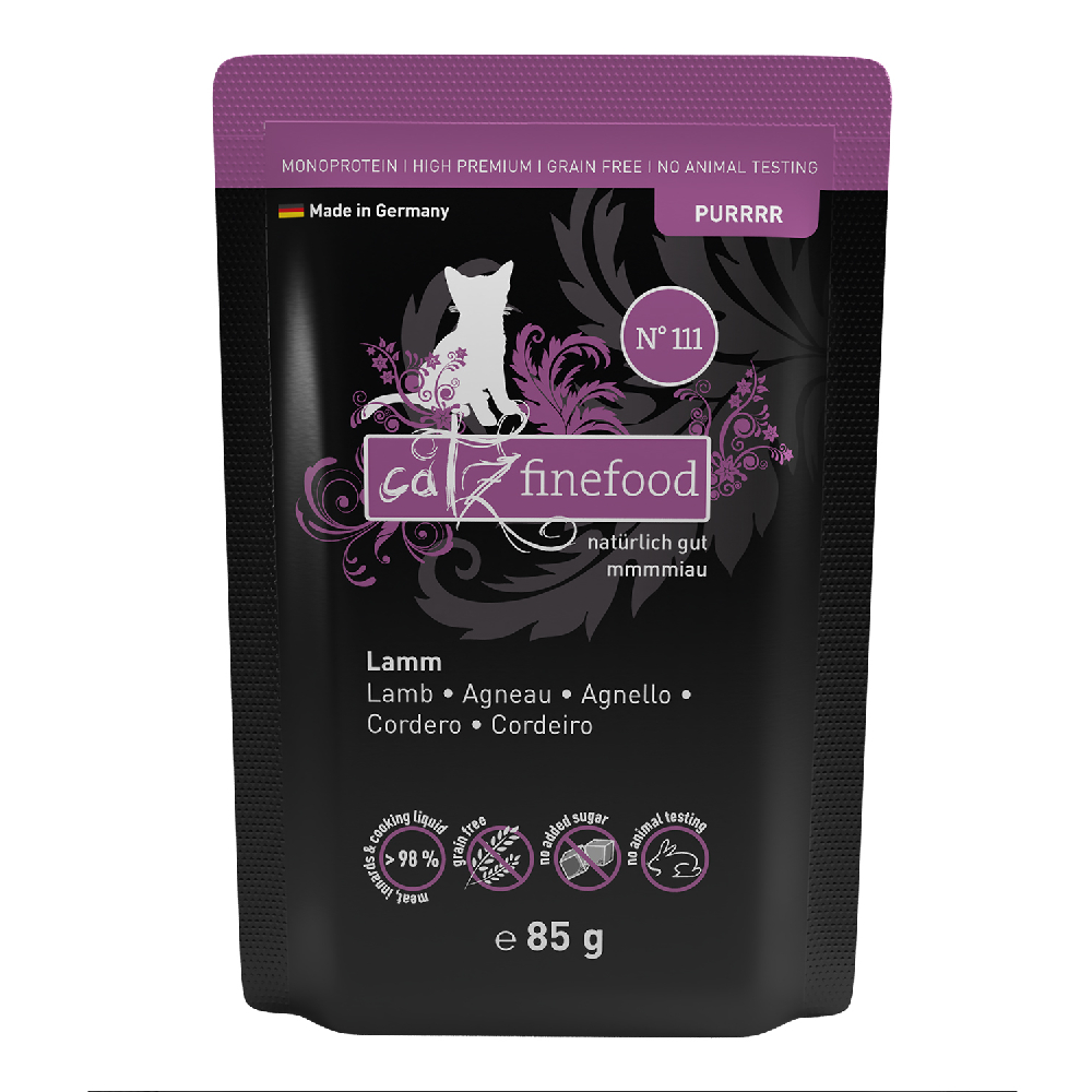 catz finefood Purrrr Pouch 8 x 85 g - No. 111 Lamm von Catz Finefood