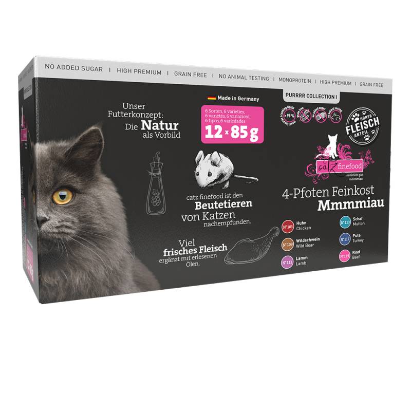 catz finefood Purrrr Pouch Mix 12 x 80 g / 85 g - Mixpaket Purrrr Collection 1 (6 Sorten) von Catz Finefood