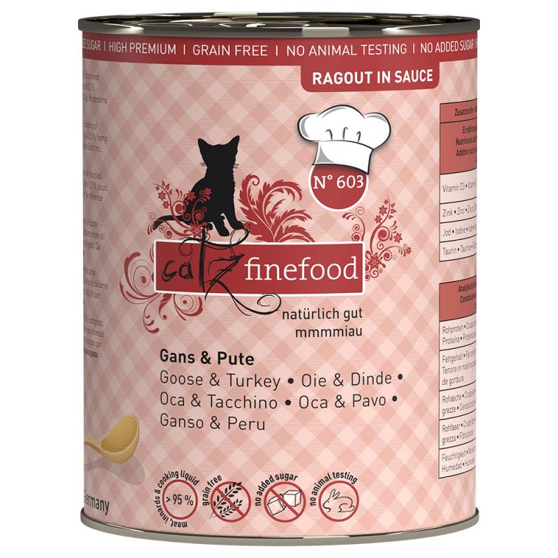 catz finefood Ragout 6 x 380 g - No.603 Gans & Pute von Catz Finefood