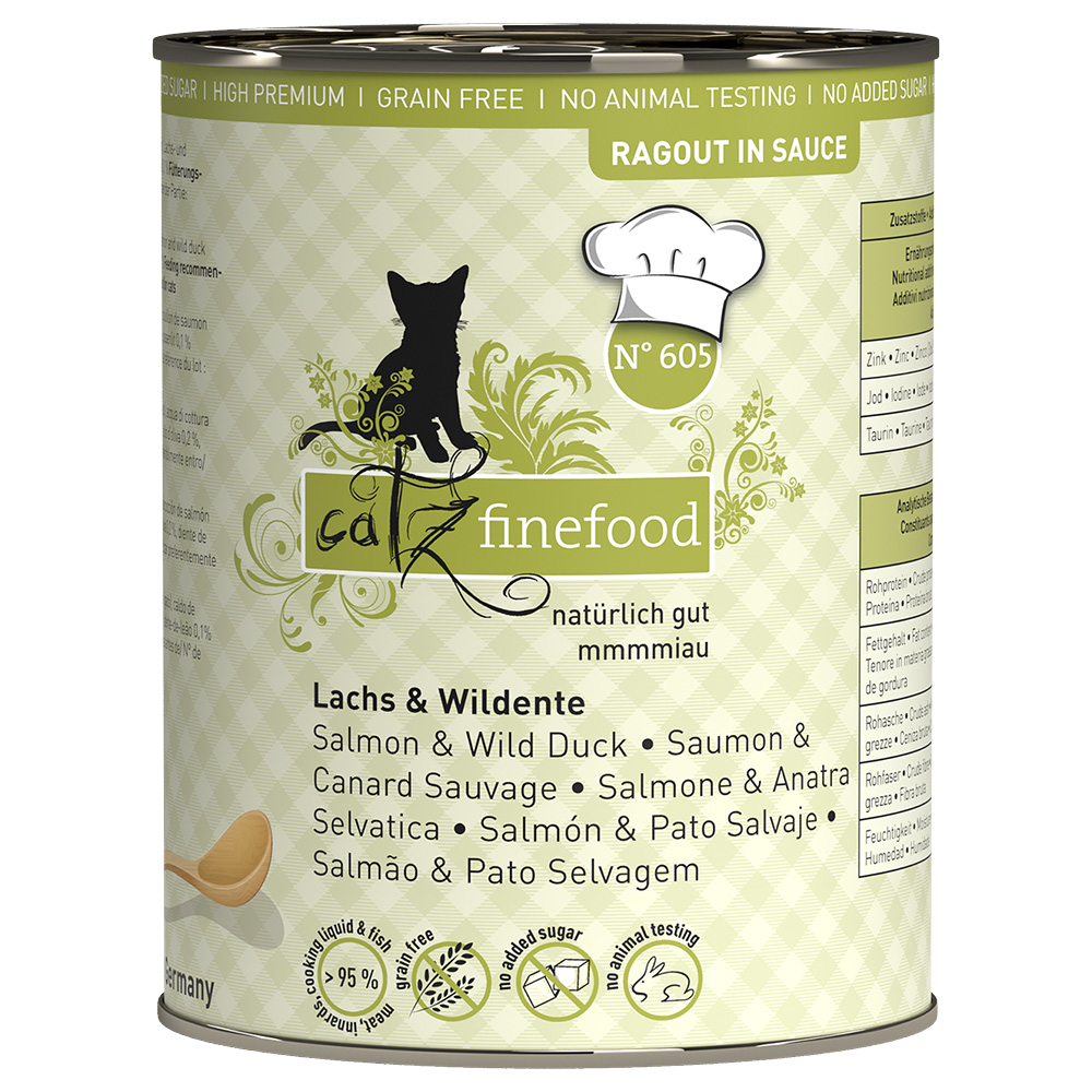 catz finefood Ragout 6 x 380 g - No.605 Lachs & Wildente catz finefood Ragout 6 x 380 g - No.605 Lachs & Wildente von Catz Finefood
