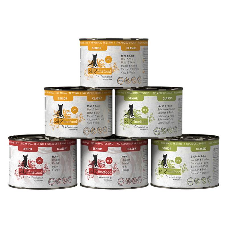 catz finefood Senior 6 x 200 g - Mixpaket (3 Sorten) von Catz Finefood