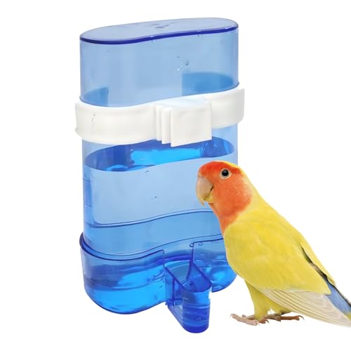 CavspkArt Vogel-Wasserspender, Automatischer Vogelfutterspender, Papageienfutter, Wasserspender für Kleintiere, Papageien, Kanarienvögel, Wellensittiche, Nymphensittiche (blau) von CavspkArt