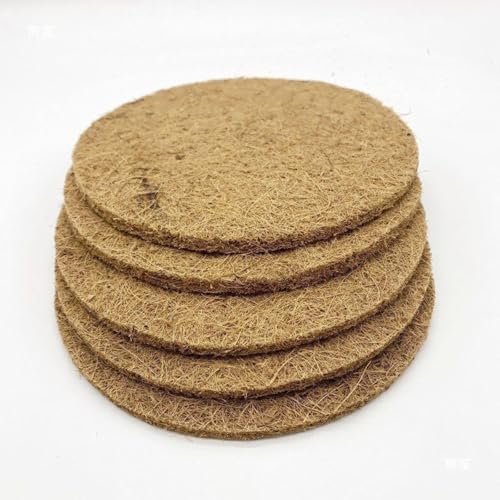 5pcs Pet Litter Pigeon Nest Coconut Parts Cage Round Flower Pot Mat Quail Nest Animal Cushion Pet Bed Coconut Fibre Floor Mat Bird Mat von Cazqgoy