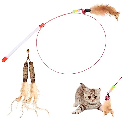 Cbofeixg Katzenangel mit Federn, Katzenspielzeug, Bunt Katzen Spielsachen, Interaktives Katzen Spielzeug Anhänger mit Federn, für Kätzchen und Katzen, mit Feder Glocke Katzenspielzeug Cbofeixg Katzenangel mit Federn, Katzenspielzeug, Bunt Katzen Spielsachen, Interaktives Katzen Spielzeug Anhänger mit Federn, für Kätzchen und Katzen, mit Feder Glocke Katzenspielzeug von Cbofeixg