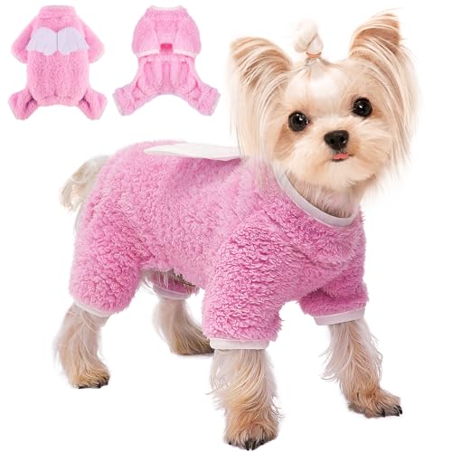 Hundepullover für kleine Hunde, Mädchen, Jungen, Winter-Fleece-Schlafanzug, Jumpsuits, Haustier-Hundekleidung, Katzenpullover, Welpenpullover, Schlafanzug, warmer kleiner Hundepullover für Chihuahua, von Ccurrili