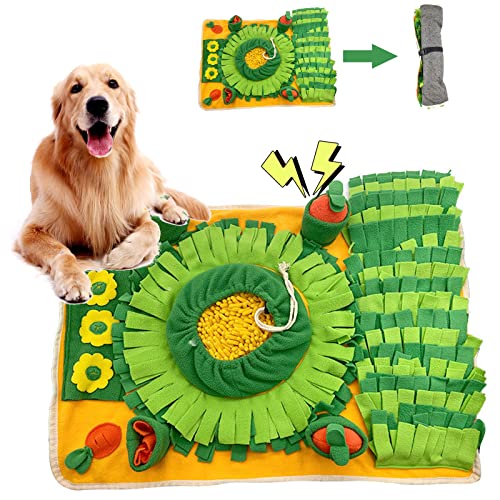 Cdipesp Schnüffelmatte für Hunde, Bereicherungsspielzeug mit Saugnäpfen, 80 x 60 cm, Schnüffelmatte für Hunde, Gehirn, stimulierendes Spielzeug, fördert natürliche Futtersuche von Cdipesp