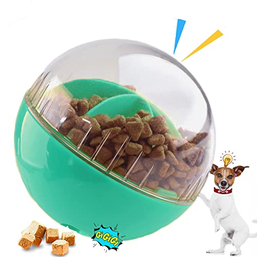 Cdycam Hunde-Leckerli-Ball, verstellbare Dosierung, interaktives Spielzeug, wackelnder Wackel, sprechender Ball, kichern, quietschend, Welpen-Puzzle-Spielzeug für Langeweile und langsames Feedern von Cdycam