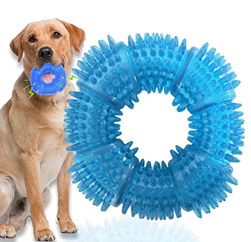 Cdycam Kauspielzeug für Hunde, quietschendes Hundespielzeug für aggressive Kauer, mittelgroße und große Hunde, robustes, langlebiges Gummi-Hundespielzeug von Cdycam