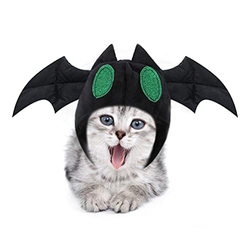 CeFoney Halloween-Kostüm für Hunde und Katzen, Fledermausflügel und Fledermausmausmausmaus-Hut von CeFoney