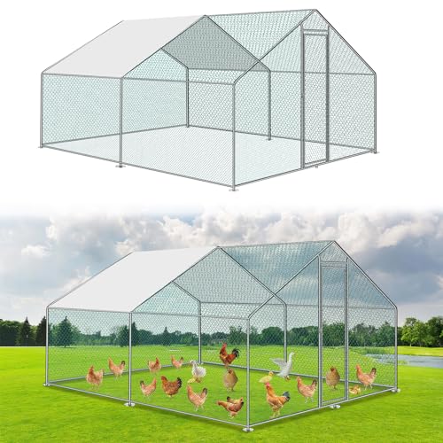 Cecaylie 3x3x2m Hühnerstall Freilaufgehege mit Schloss und Tür, Tiergehege Metall 9 m² Hühnerhaus Freigehege Outdoor Geflügelstall, für Hühnerkäfig Kleintiere Cecaylie 3x3x2m Hühnerstall Freilaufgehege mit Schloss und Tür, Tiergehege Metall 9 m² Hühnerhaus Freigehege Outdoor Geflügelstall, für Hühnerkäfig Kleintiere von Cecaylie