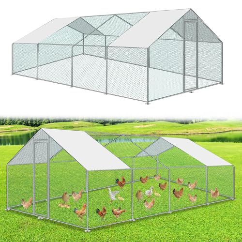 Cecaylie 3x8x2m Hühnerstall Freilaufgehege mit Schloss und Tür, Tiergehege Metall 24 m² Hühnerhaus Freigehege Outdoor Geflügelstall, für Hühnerkäfig Kleintiere Cecaylie 3x8x2m Hühnerstall Freilaufgehege mit Schloss und Tür, Tiergehege Metall 24 m² Hühnerhaus Freigehege Outdoor Geflügelstall, für Hühnerkäfig Kleintiere von Cecaylie