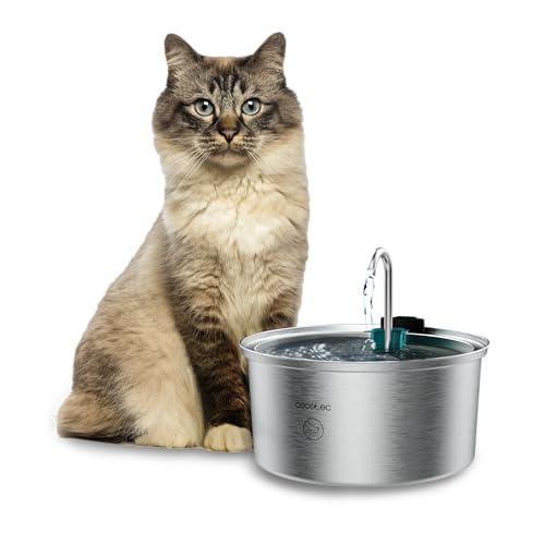 Cecotec Pumba 3200 Refresh INOX Automatischer Katzenbrunnen für Katzen, Haustiere, Fassungsvermögen 3,2 l, Edelstahl, Hochleistungsfilter, leise, Wasserfall-Design, IPX4, einfache Reinigung Cecotec Pumba 3200 Refresh INOX Automatischer Katzenbrunnen für Katzen, Haustiere, Fassungsvermögen 3,2 l, Edelstahl, Hochleistungsfilter, leise, Wasserfall-Design, IPX4, einfache Reinigung von Cecotec