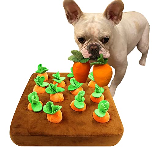 Celawork Intelligenzspielzeug für Hund Interaktives Spielzeug Plüsch Karotte Schnüffelteppich hundespielzeug Intelligenz schnüffelteppich Hunde Gemüse Plüschtier Für Hund von Celawork