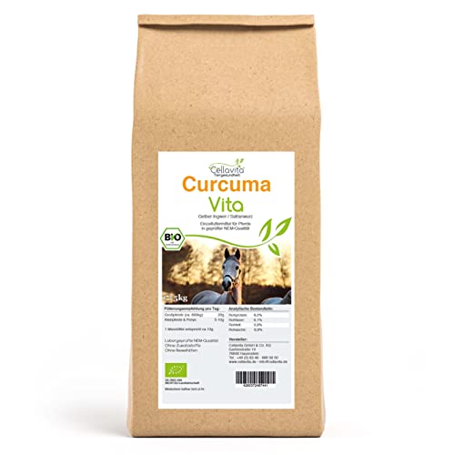 Cellavita Bio Curcuma Vita für Pferde 5kg Vorratsbeutel | Kurkuma Pulver von Cellavita