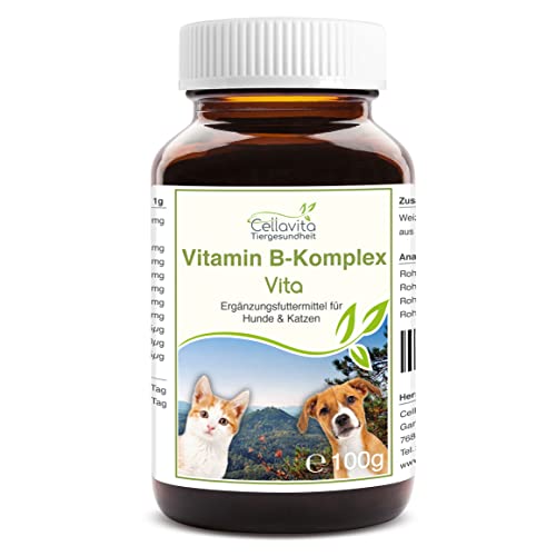 Cellavita Vitamin B-Komplex (Weizengras + Quinoa-Keimlingen) - für Hunde & Katze (100g) von Cellavita