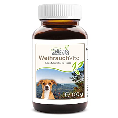 Cellavita Weihrauch (Boswellia Sacra) Pulver | Schadstoffe und Belastungen geprüft | 100g für Hunde & Tiere von Cellavita