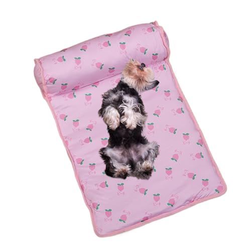 Celuicion Hundekühlmatte, Kühlmatte für Hunde - Ice Seide Weiche Faltbare Katzenkühlbett,Atmungsaktives Schlafkissen, süße Kätzcheneisspülkissen, Welpenkühldecke mit Kissen für Katzen Hunde Celuicion Hundekühlmatte, Kühlmatte für Hunde - Ice Seide Weiche Faltbare Katzenkühlbett,Atmungsaktives Schlafkissen, süße Kätzcheneisspülkissen, Welpenkühldecke mit Kissen für Katzen Hunde von Celuicion