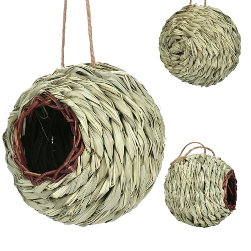 Celuicion Kolibri-Häuser | Vogelhaus In Kugelform Für Außenbereich | Natürliches Handgeflochtenes Habitat Für Garten, Balkon Und Baumschmuck Celuicion Kolibri-Häuser | Vogelhaus In Kugelform Für Außenbereich | Natürliches Handgeflochtenes Habitat Für Garten, Balkon Und Baumschmuck von Celuicion