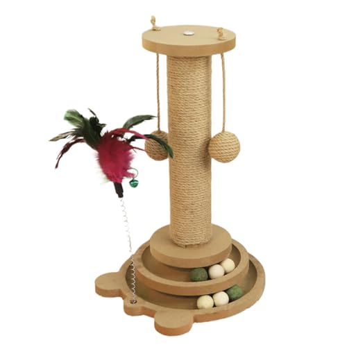 Celuicion Kratzbaum Für Katzen - 4-in-1 Kratzbrett Aus Sisal - Interaktive Vertikale Aktivitätsstation Mit 2 Sisal Bällen Und Kugelbahn Multifunktionale Katzenspielzeuge Zum Möbelschutz Celuicion Kratzbaum Für Katzen - 4-in-1 Kratzbrett Aus Sisal - Interaktive Vertikale Aktivitätsstation Mit 2 Sisal Bällen Und Kugelbahn Multifunktionale Katzenspielzeuge Zum Möbelschutz von Celuicion