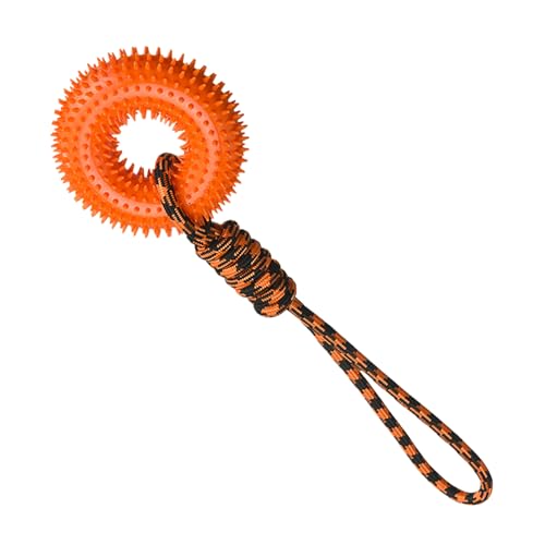 Celuicion Quietschende Spielsachen für Hunde, Hundespielzeug quietschend,Spiky Ring für Kauen - Aggressives Kau -mit unzerstörbarer Hund Spielzeug mit Seil für Welpe Zahne Langeweile Relief mentale von Celuicion