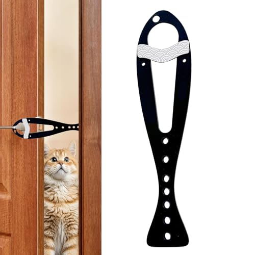 Celuicion Türöffner für Katzen - Haltegriff für Tiergitter | Hundesichere Türsicherung für Katzen - Für Wohnzimmer Schlafzimmer Balkon Studierzimmer Zuhause von Celuicion