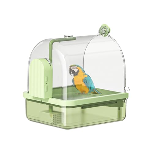Celuicion Wellenbader Für Papageien | Automatisches Vogelbad | Automatisches Kausicheres Bad Mit Sitzstange Und Spielbereich Zwei Modi Für Zucht Reise Ausstellung Außen von Celuicion