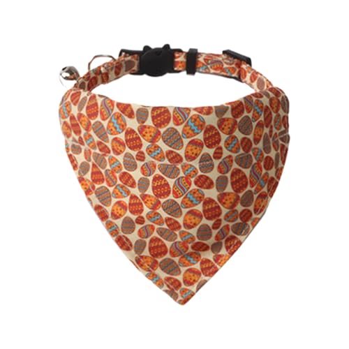 Dreieckstuch für Katzen, Dreieckslätzchen für Haustiere, Dreieckslätzchen, Katzen-Dreiecks-Lätzchen, Hasenei-Druck, verstellbares Lätzchen für Haustiere, Halsband von Celuicion