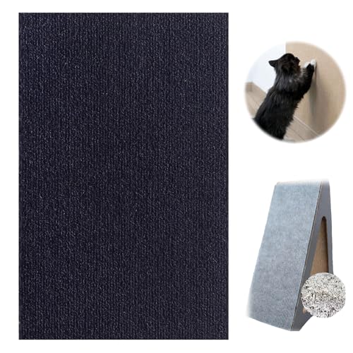 Cat Scratching Mat, Scratch Pad Pro for Cats, Trimmable Self-Adhesive Carpet Cat Scratcher, Cat Scratch Pad for Furniture, Wall, Table Leg, Couch (Navy Blue,11.8 * 39.4in) von Cemssitu