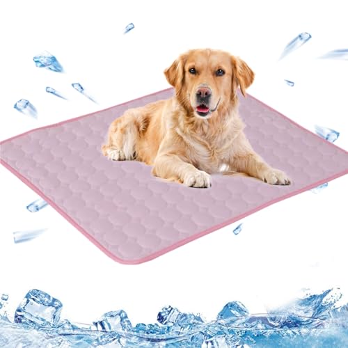 Cemssitu Kühlmatte Für Hunde Ohne Gel, Kühlmatte Hund Selbstkühlend, 2025 Neu Große Kühlmatte aus Selbstkühlend Eisseide, Hundekühlmatte Kühl Betten Kaltgelpad Haustier Matte (Rosa,XXL-150X100CM) Cemssitu Kühlmatte Für Hunde Ohne Gel, Kühlmatte Hund Selbstkühlend, 2025 Neu Große Kühlmatte aus Selbstkühlend Eisseide, Hundekühlmatte Kühl Betten Kaltgelpad Haustier Matte (Rosa,XXL-150X100CM) von Cemssitu